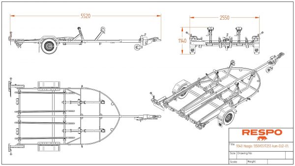 1350V 551 T255 - Respo Jetskitrailer 2x - Bild 4